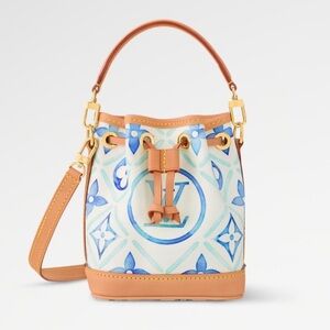 Louis Vuitton Nano Noé By the Pool Collection Monogram Tiles Turquoise Mini Bag